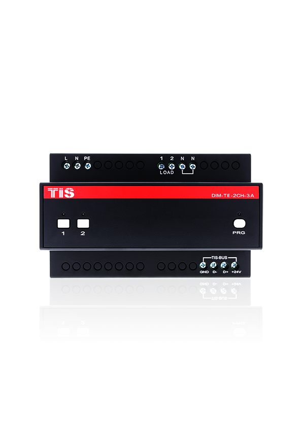 TIS Phasenabschnitt-Dimmer (TE-/Trailing Edge Dimmer), 2-Kanal 3 Ampere