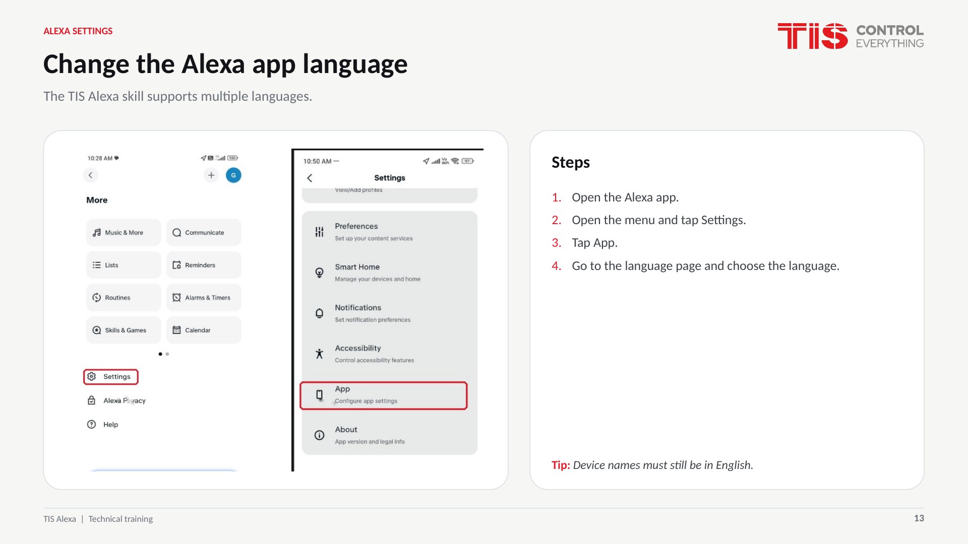 TIS Voice Control with Alexa - slide 13