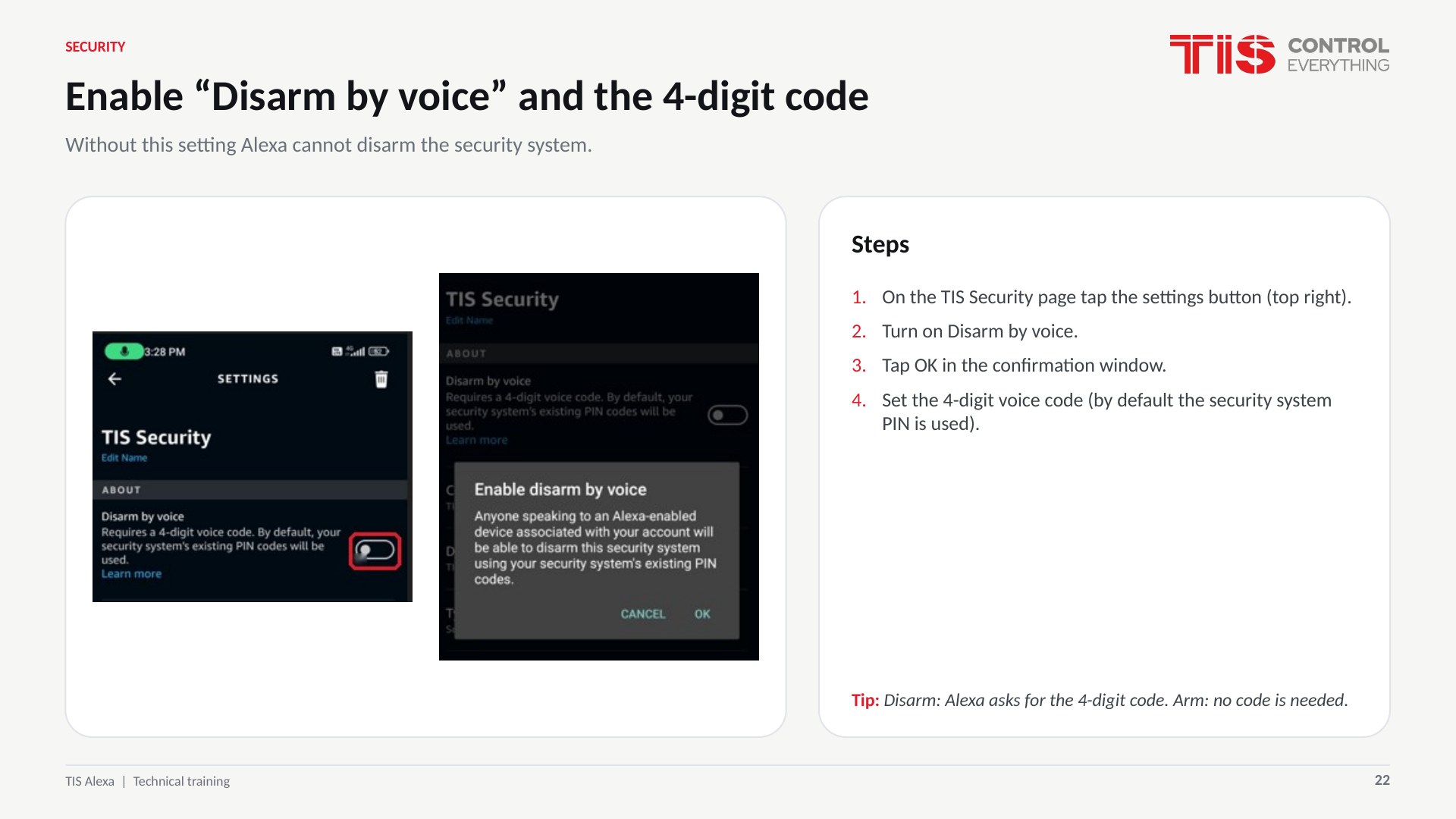 TIS Voice Control with Alexa - slide 22