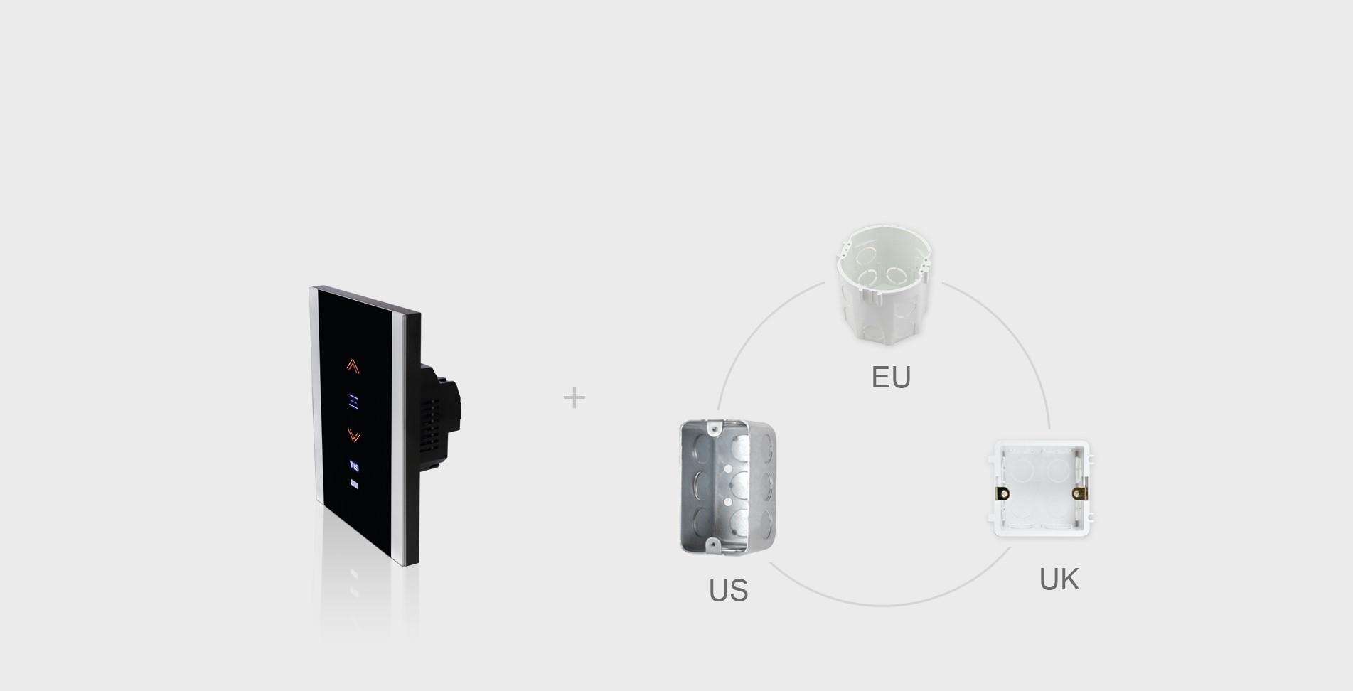 Compatible with US , UK and EU sizes -TIS wall Dimmer